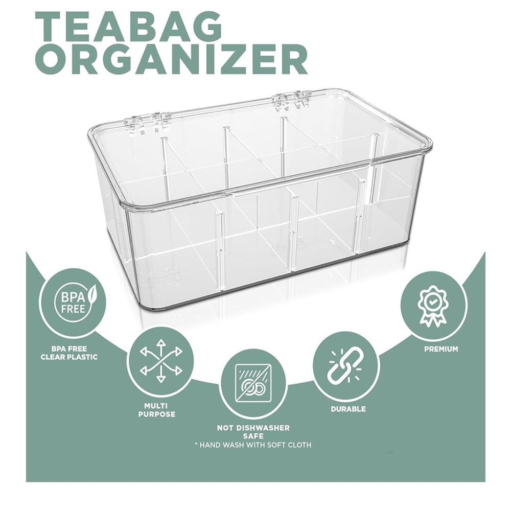 Utopia Home - Pantry Organizers and Storage Stackable Tea Bag Organizer